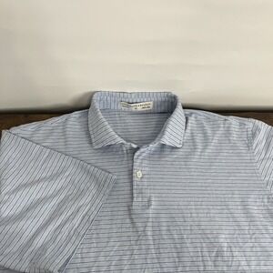 Holderness & Bourne Tailored Fit Polo Shirt Mens XL Performance Striped Stretch